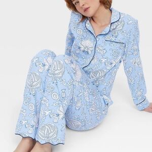New Roller rabbit X Target Floral Vines Long Sleeves and Pants Pj Set Size M